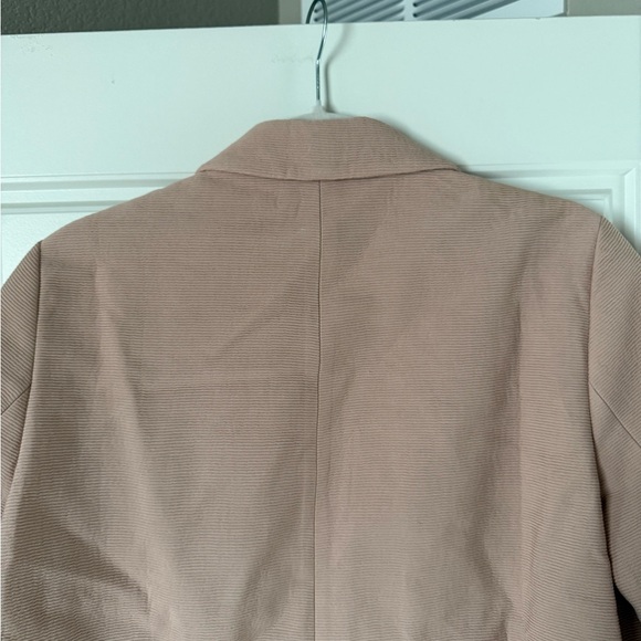 NWT Zara Women’s Light Pink Nude Double Breasted Textured Coat - Picture 15 of 16